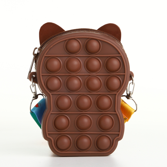 Сумка детская для девочки на молнии, цвет коричневый Сумка детская для девочки на молнии, цвет коричневый