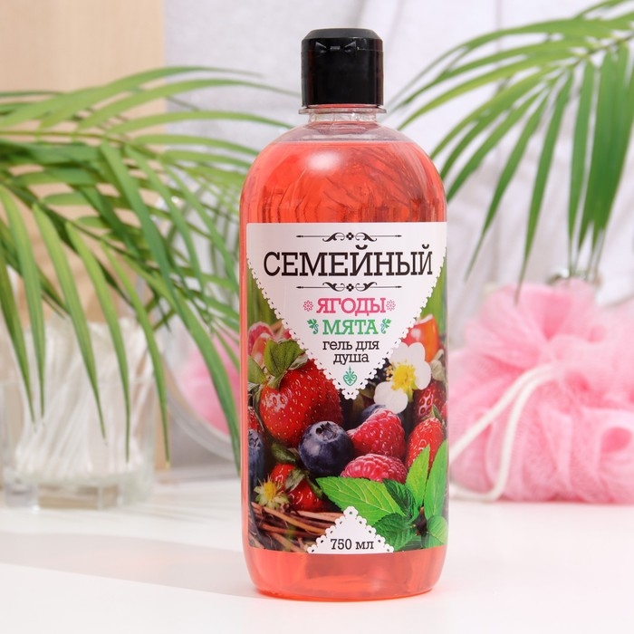 Гель для душа Гель для душа "СЕМЕЙНЫЙ" ягоды и мята, 750 мл
