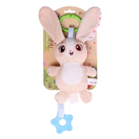 Погремушка «Зайчик», музыкальная, подвесная, цвет бежевый Погремушка «Зайчик», музыкальная, подвесная, цвет бежевый