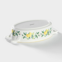 Форма для выпечки из жаропрочной керамики овальная Доляна &laquo;Лимон&raquo;, 27,5&times;15 см, цвет белый