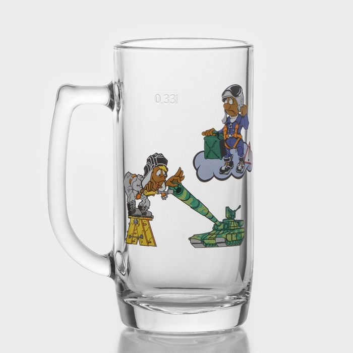 Набор пивных кружек &laquo;Приколисты&raquo;, 330 мл, в подарочной упаковке, 2 шт, рисунок МИКС
