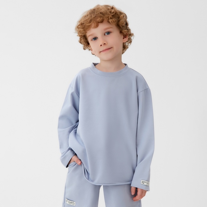Футболка детская с дл.рукавом KAFTAN, р. 32 (110-116 см), серый Футболка детская с дл.рукавом KAFTAN, р. 32 (110-116 см), серый