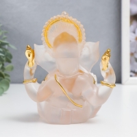 Сувенир полистоун "Ганеша - Индийское божество" прозрачный с золотом 14х8х7 см Сувенир полистоун "Ганеша - Индийское божество" прозрачный с золотом 14х8х7 см