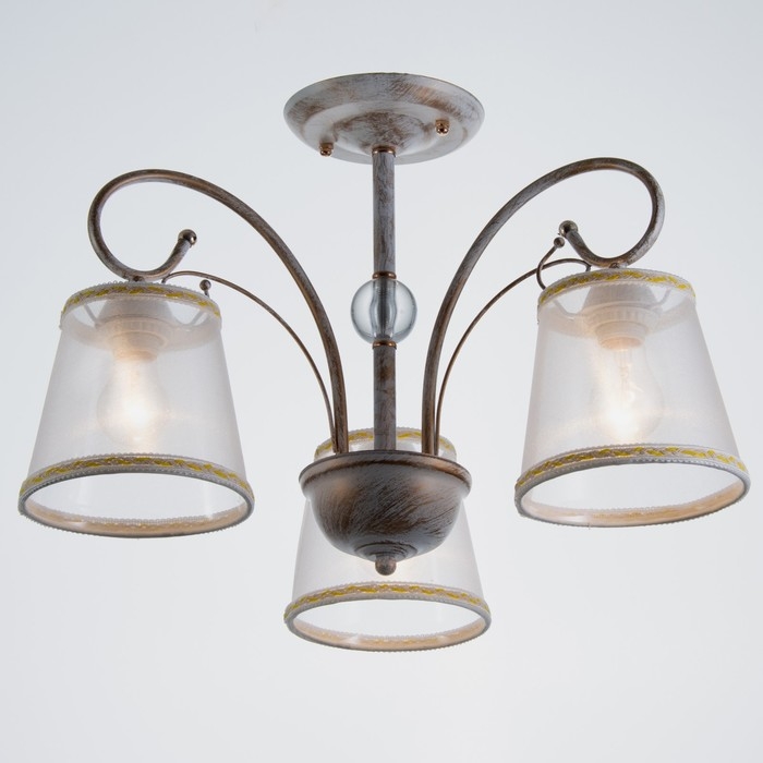 Люстра 2150/3 E27 40Вт белый с золотой патиной 47х47х35 см. Модель F761TT-700