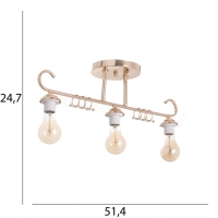 Люстра "Алета" бп 3х40Вт Е27 Золото МОДЕЛЬ: 2800430 Люстра "Алета" бп 3х40Вт Е27 Золото МОДЕЛЬ: 2800430