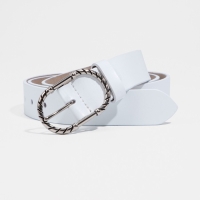 Ремень, ширина 3 см, винт, пряжка металл, цвет белый Ремень, ширина 3 см, винт, пряжка металл, цвет белый