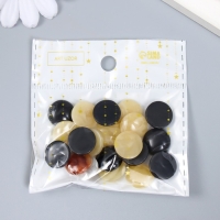 Декор для творчества пластик "Мраморные кружочки" набор 20 шт 1,4х1,4х0,5 см