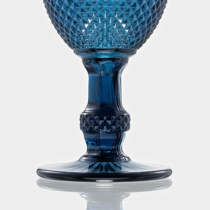 Набор бокалов из стекла Magistro &laquo;Вилеро&raquo;, 280 мл, 6 шт, цвет синий