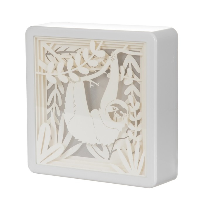 Световая картина-ночник Световая картина-ночник "Ленивец" LED от батареек 3хАА USB 15,5x4,5x15,5 см RISALUX