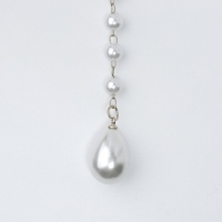 Кулон с жемчугом &laquo;Капля&raquo; цвет серебро, 40см