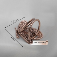 Кольцо для платка &laquo;Бабочка&raquo;, цвет золото в черненом золоте