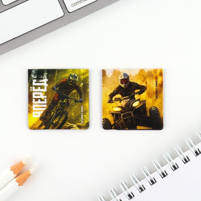 Подарочный набор блокнот и магнитные закладки 2 шт. &laquo;Никогда не сдавайся&raquo;