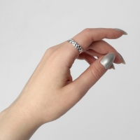 Кольцо &laquo;Рельеф&raquo; кратеры, безразмерное, цвет серебро