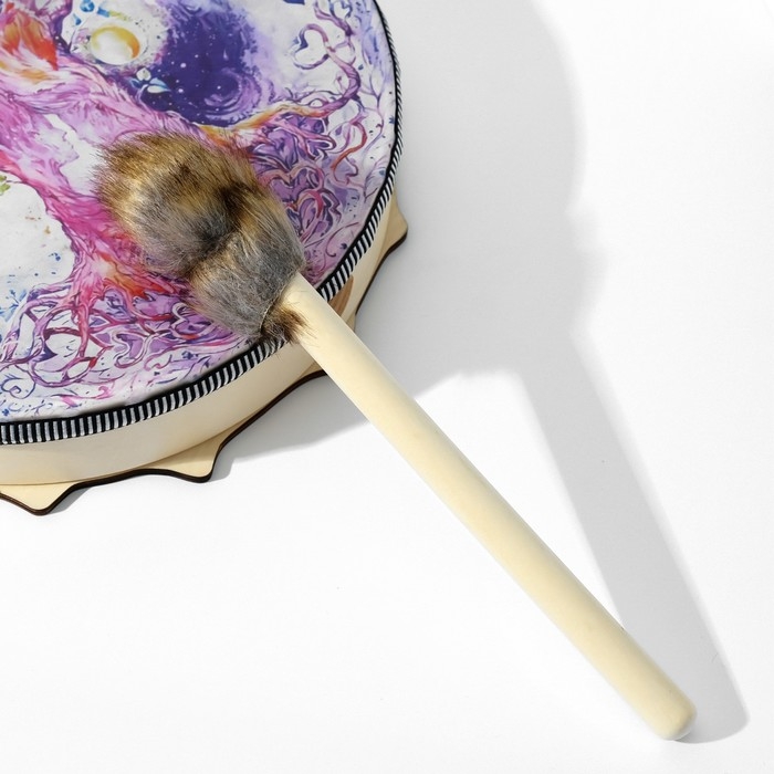 Шаманский бубен "Дерево любви" с колотушкой 5х25х25 см