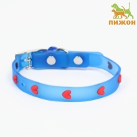 Ошейник из морозостойкого мягкого пластика "Люблю сердечно", 30 х 1 см, микс цветов Ошейник из морозостойкого мягкого пластика "Люблю сердечно", 30 х 1 см, микс цветов