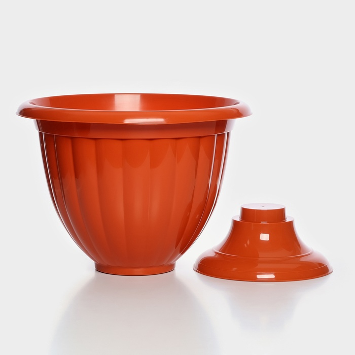 Кашпо уличное на ножке «Жасмин», 18 л, цвет коричневый Кашпо уличное на ножке «Жасмин», 18 л, цвет коричневый