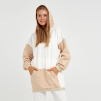 Худи женское MINAKU: Casual Collection цвет бежевый/экрю, р-р 48 Худи женское MINAKU: Casual Collection цвет бежевый/экрю, р-р 48