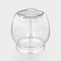 Банка для сыпучих Доляна &laquo;Овал&raquo;, 190 мл, 10&times;6.5 см, стекло, прозрачная