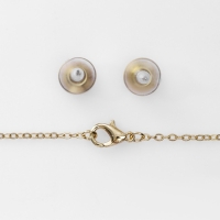 Гарнитур 2 предмета: серьги, кулон &laquo;Сердце&raquo; леди, цвет розово-белый в золоте, 48 см