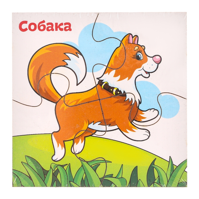 Развивающие пазлы из дерева &laquo;Домашние животные&raquo; элемент: 5х5 см