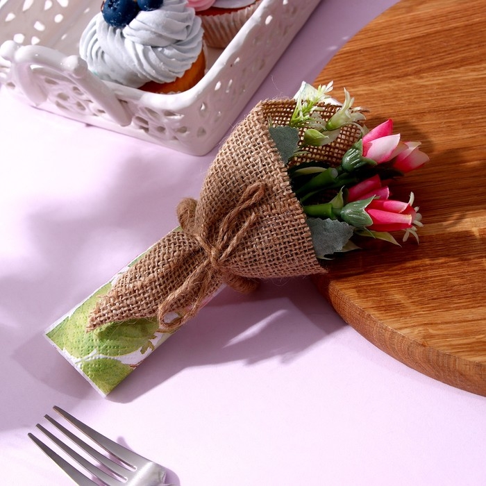 Набор для украшения: топпер &laquo;С днём рождения&raquo; 1 шт, кольцо для салфеток 1 шт, МИКС