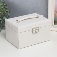 Шкатулка кожзам для украшений сундук "Гладкость. Матовый белый" 11х18х13,7 см Шкатулка кожзам для украшений сундук "Гладкость. Матовый белый" 11х18х13,7 см