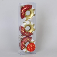 Украшение ёлочное "Пончик праздничный" (набор 3 шт) 7х8 см, микс Украшение ёлочное "Пончик праздничный" (набор 3 шт) 7х8 см, микс