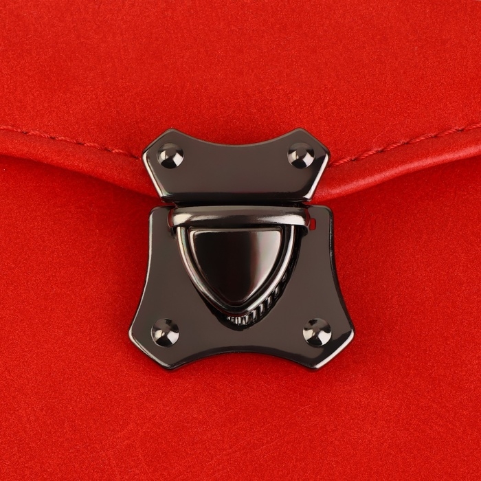 Застёжка для сумки, 4 &times; 4,2 см, цвет чёрный никель