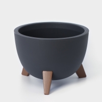 Кашпо на ножках &laquo;Флориан&raquo;, 4,2 л, d=25 см, h=18,5 см, цвет графитовый