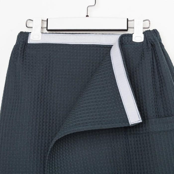 Полотенце банное Этель «Килт» с карманом 60*140 см. цв. темно-зеленый металлик, 100% хл, вафля 240 г/м2 Полотенце банное Этель «Килт» с карманом 60*140 см. цв. темно-зеленый металлик, 100% хл, вафля 240 г/м2