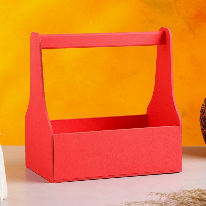 Кашпо деревянное 20×12.5×20 см Стелла Моно, с ручкой, розовый Дарим Красиво Кашпо деревянное 20×12.5×20 см Стелла Моно, с ручкой, розовый Дарим Красиво