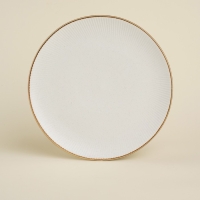 Тарелка обеденная фарфоровая SL Home &laquo;Волна в камне&raquo;, d=25,5 см, цвет белый