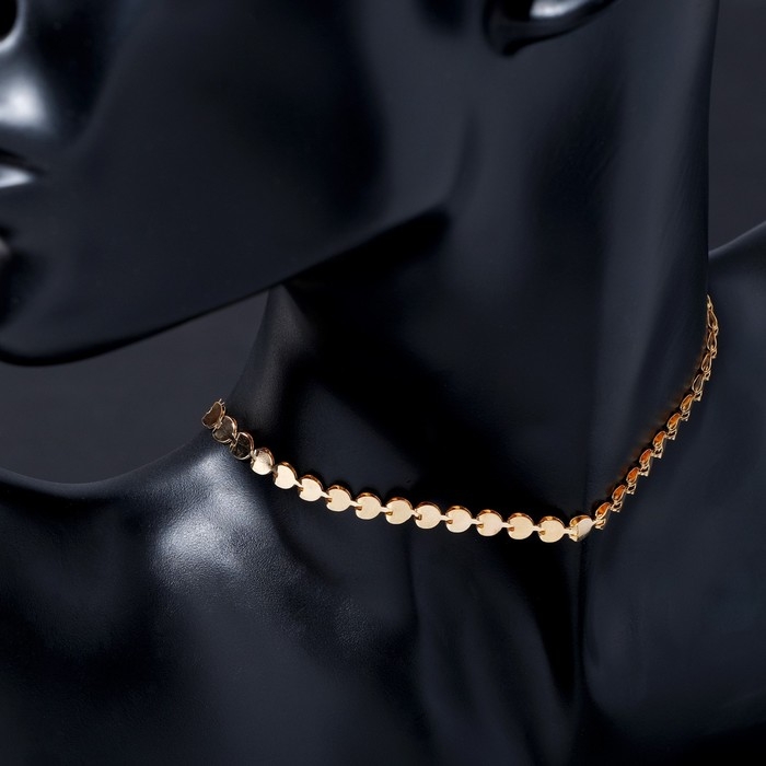 Чокер &laquo;Античность&raquo; диск, цвет золото, L=37 см