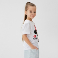 Футболка "Minnie 2", Минни Маус, р. 28, рост 86-92 см, белый