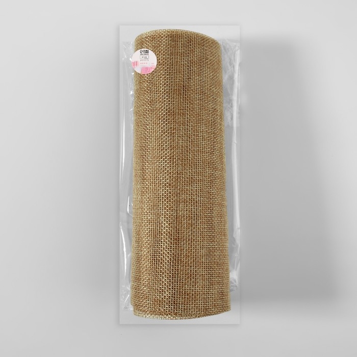 Ткань из джута, 20 см, 4,5 ± 0,5 м, цвет бежевый Ткань из джута, 20 см, 4,5 ± 0,5 м, цвет бежевый