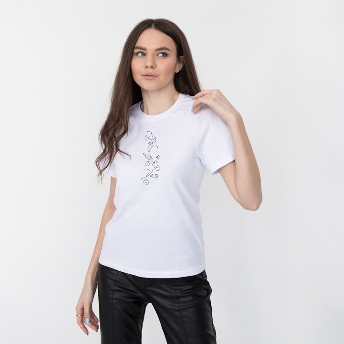 Термоаппликация из страз &laquo;Узор&raquo;, 15 &times; 5,7 см, 8 шт на листе, цвет белый