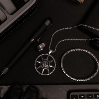 Браслет мужской &laquo;Стальной&raquo; прямоугольники, цвет серебро, d=6 см