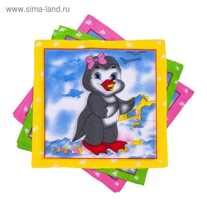 Набор детских носовых платков Melagrana 20х20см 12шт ситец 66г/м хл100%