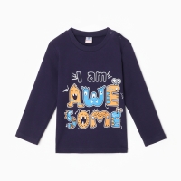 Лонгслив для мальчика, цвет тёмно-синий, рост 98 см