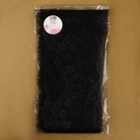 Кружево реснички, 90 мм &times; 9 &plusmn; 0,5 м, в бобине 3 шт по 3 м, цвет чёрный