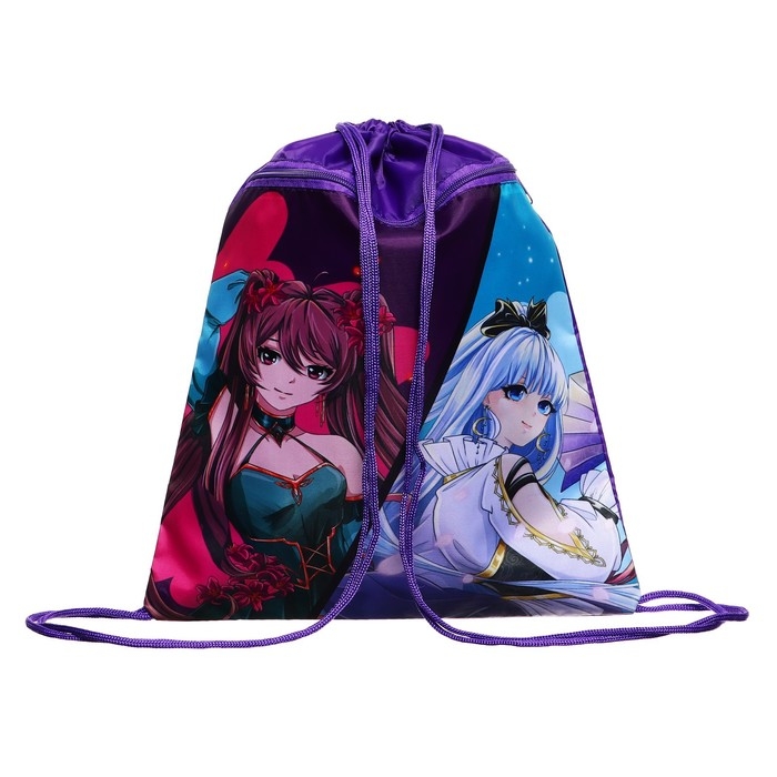 Мешок для обуви с карманом 420 х 340 мм, Calligrata МСО-7С, (мягкий полиэстер, плотность 210D) Мешок для обуви с карманом 420 х 340 мм, Calligrata МСО-7С, (мягкий полиэстер, плотность 210D) "Аниме"