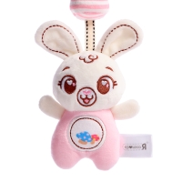 Развивающая погремушка-подвеска &laquo;Заяц&raquo;, цвет розовый