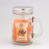 Свеча ароматическая в банке "Сочный мандарин", 7,2 х 8,5 см, 190 г