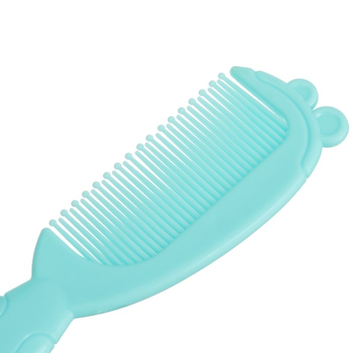 Набор для ухода за волосами: расческа и щетка &laquo;Мишка&raquo;, цвет бирюзовый