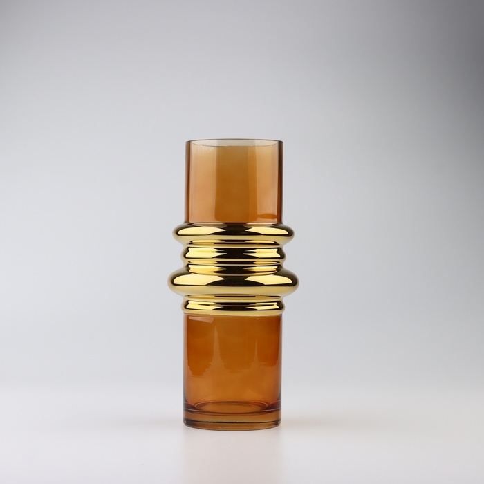 Ваза для цветов &laquo;Сатурн&raquo; из коричневого стекла 25&times;12&times;12 см