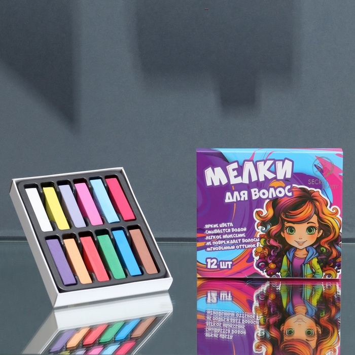 Мелки для волос, 12 шт. Мелки для волос, 12 шт.