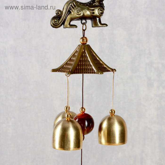 Музыка ветра металл "Кирин" 3 колокольчика 45 см