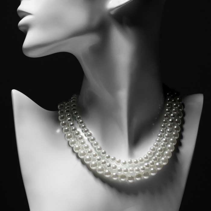 Чокер &laquo;Трио&raquo; с жемчужинами, цвет белый, 35 см