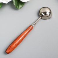 Ложка для плавления сургуча металл, дерево 11 гр 12х2,8 см Ложка для плавления сургуча металл, дерево 11 гр 12х2,8 см