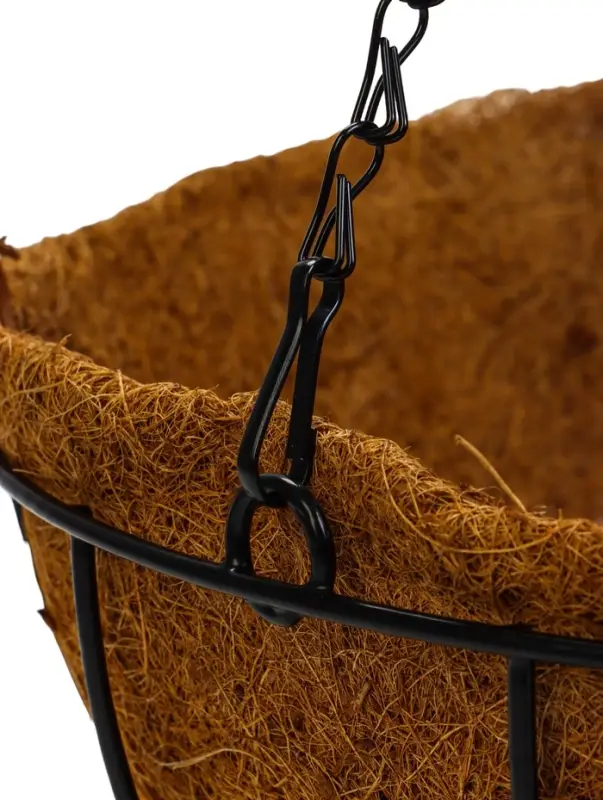 Кашпо подвесное d=35 см, с кокосовым вкладышем "Полусфера"